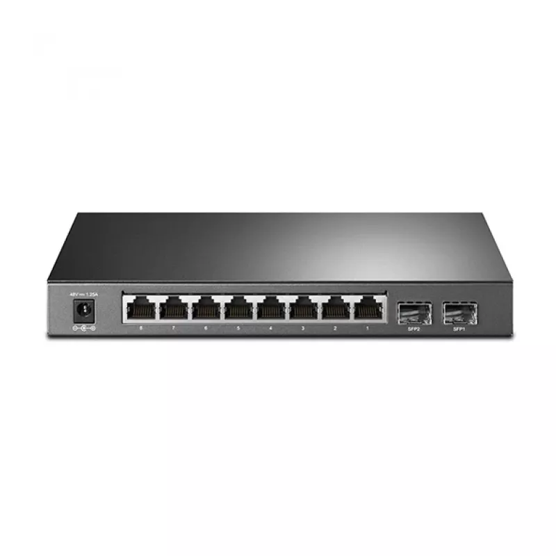TP-Link JetStream Switch Gigabit Smart PoE de 8 puertos con 2 ranuras SFP