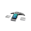 Teléfono de conferencia IP Yealink CP960 — plateado, control por teclas y táctil, Micro-USB B y USB-A, 338×338×74 mm