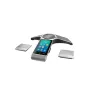Teléfono de conferencia IP Yealink CP960 — plateado, control por teclas y táctil, Micro-USB B y USB-A, 338×338×74 mm