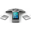 Teléfono de conferencia IP Yealink CP960 — plateado, control por teclas y táctil, Micro-USB B y USB-A, 338×338×74 mm