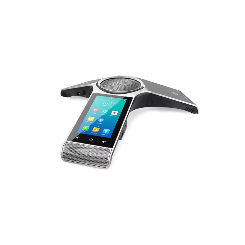 Teléfono de conferencia IP Yealink CP960 — plateado, control por teclas y táctil, Micro-USB B y USB-A, 338×338×74 mm