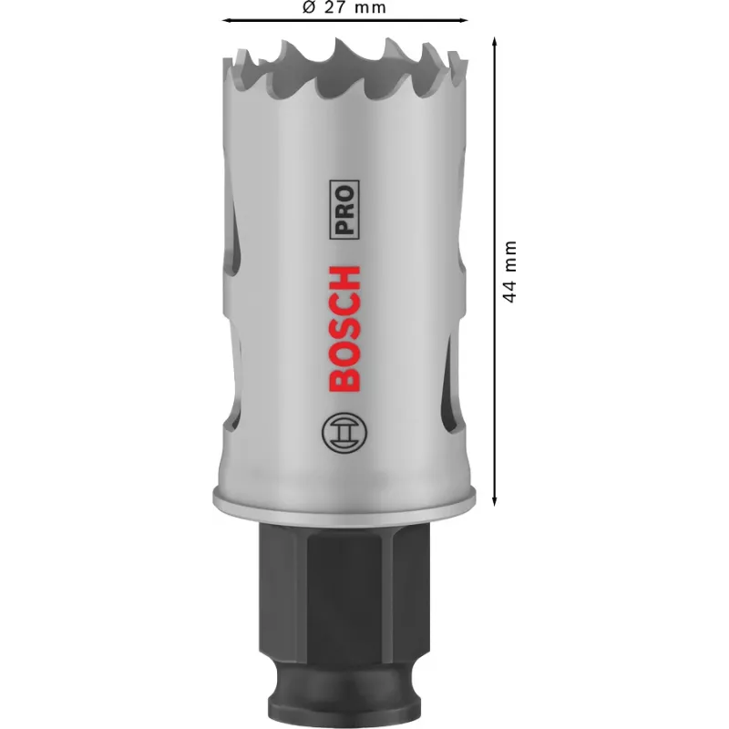 Sierra de corona Bosch PRO Multi Material PC Plus 44/27 mm — unidad, para taladradora, Ø27 mm