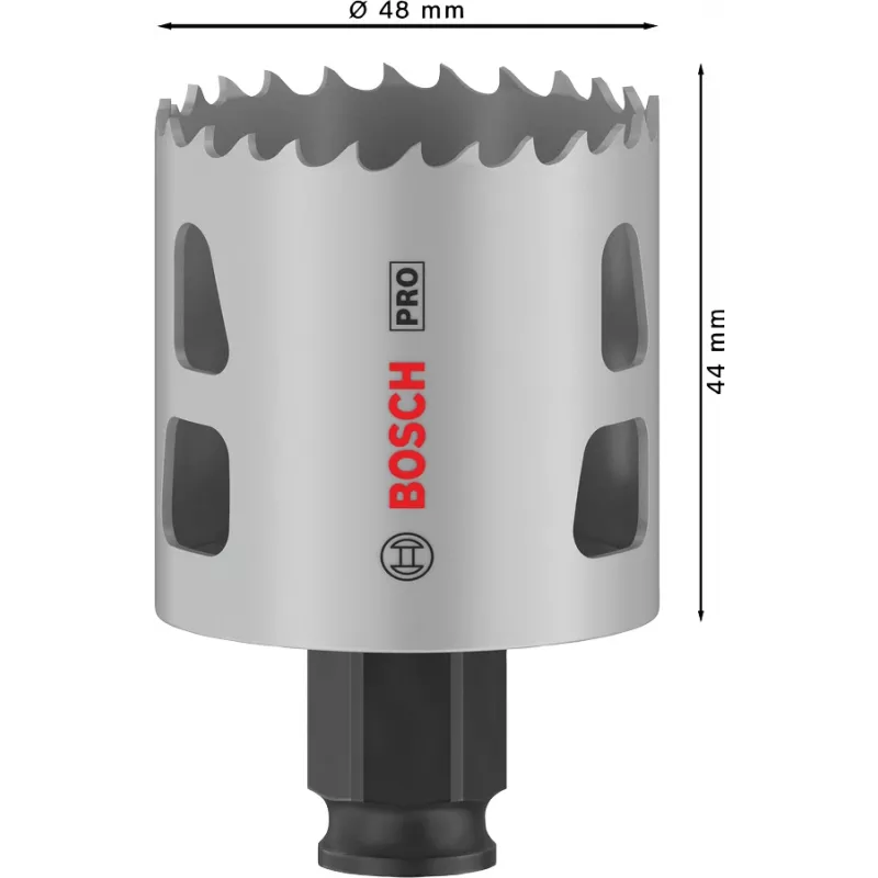 Sierra de corona Bosch PRO Multi Material PC Plus 44/48 mm — unidad para taladradoras