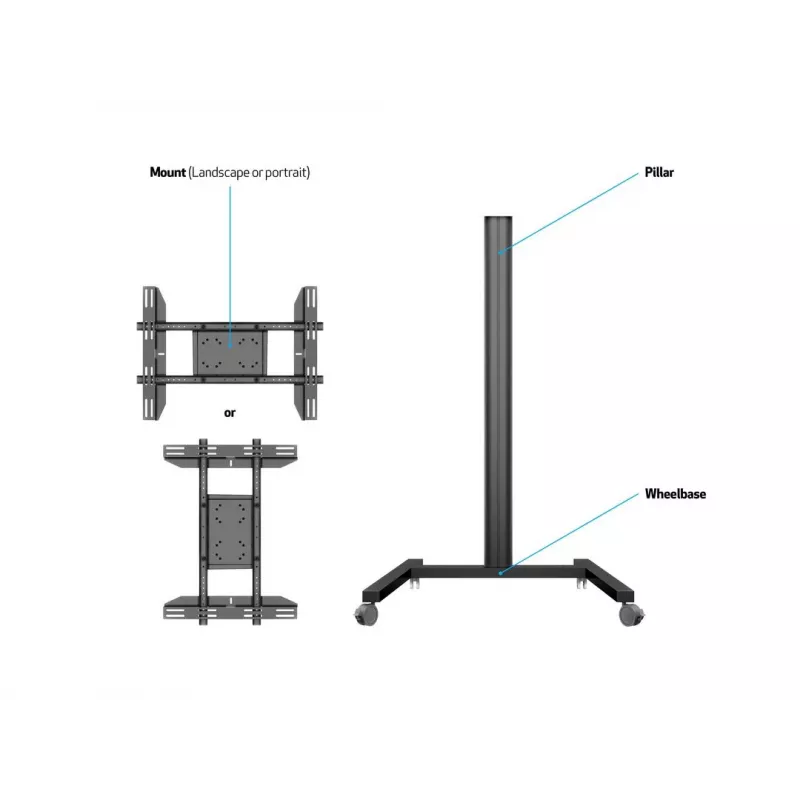Soporte de pantalla Multibrackets M Display Stand 180 Single negro