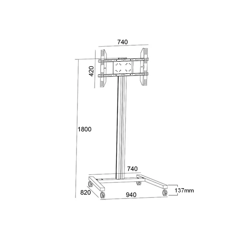 Soporte de pantalla Multibrackets M Display Stand 180 Single negro