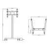 Soporte de pantalla Multibrackets M Display Stand 180 Single negro