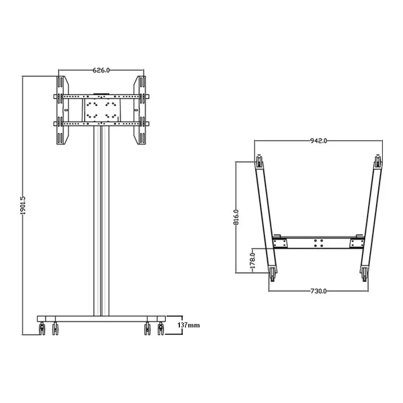 Soporte de pantalla Multibrackets M Display Stand 180 Single negro