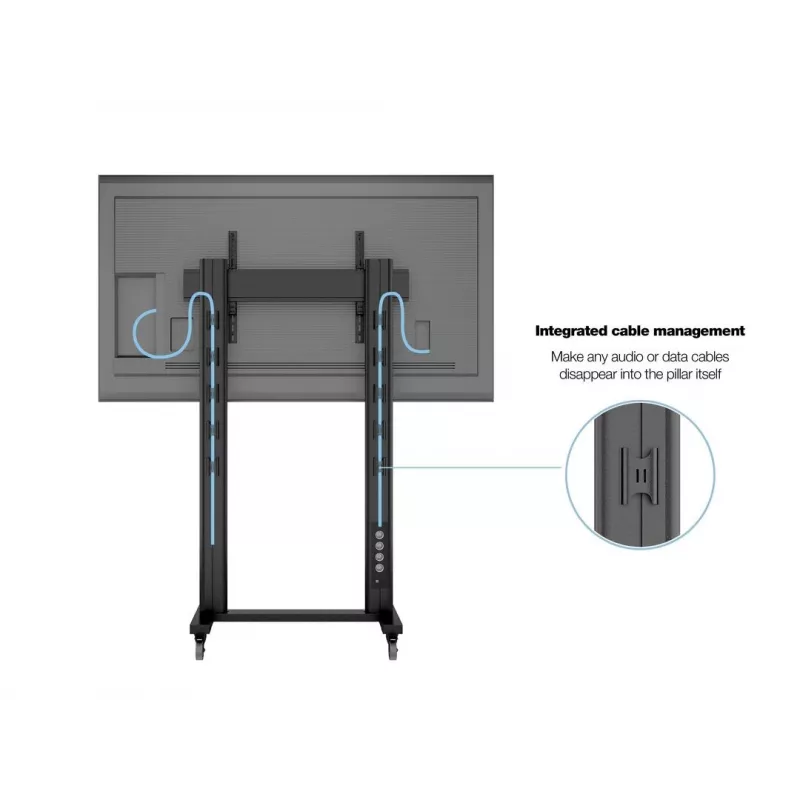 Multibrackets M Public Display Stand 210 Dual Pillar Wheelbase negro