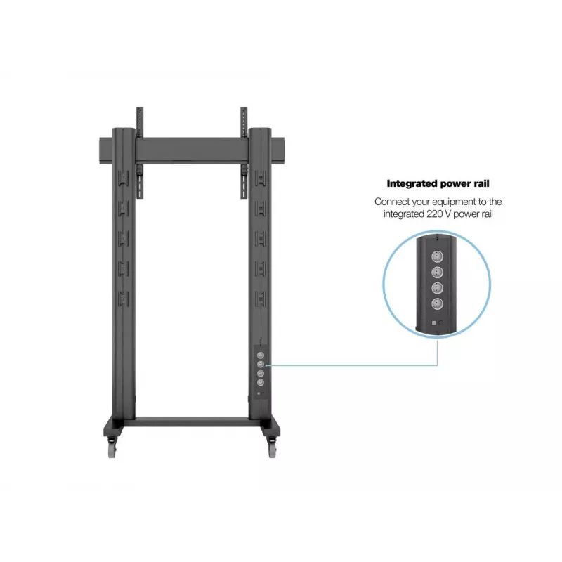 Multibrackets M Public Display Stand 210 Dual Pillar Wheelbase negro