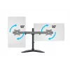 Multibrackets M Deskstand Basic Dual, independiente, 16 kg, 38,1 cm (15 pulgadas), 68,6 cm (27 pulgadas), 100 x 100 mm, negro