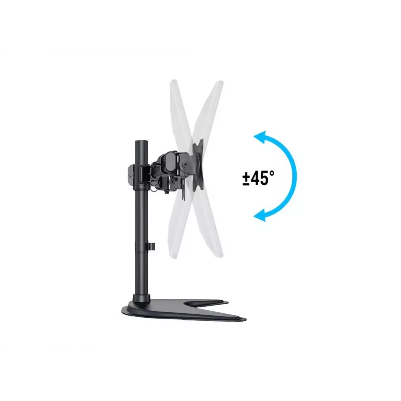 Multibrackets M Deskstand Basic Dual, independiente, 16 kg, 38,1 cm (15 pulgadas), 68,6 cm (27 pulgadas), 100 x 100 mm, negro