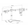 Multibrackets M Deskstand Basic Dual, independiente, 16 kg, 38,1 cm (15 pulgadas), 68,6 cm (27 pulgadas), 100 x 100 mm, negro