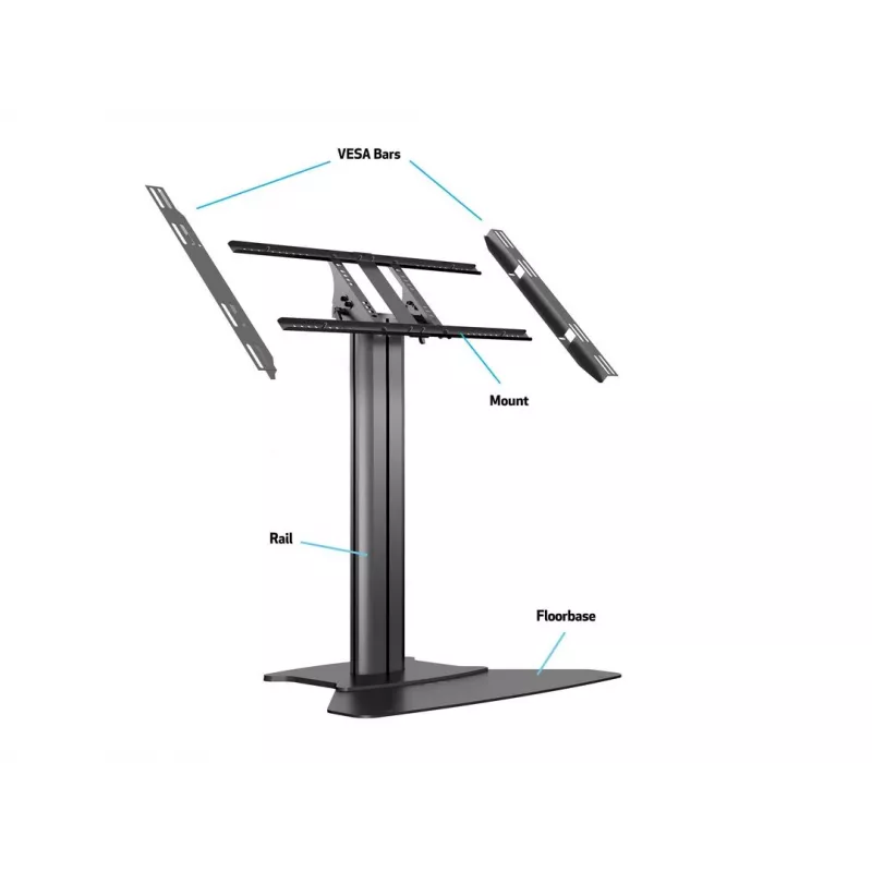Multibrackets M Public Display Stand 110 HD Floorbase Single negro