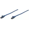 Intellinet cable de red patch, Cat6, 10 m, azul, CCA, U/UTP, PVC, RJ45, contactos dorados, protección de lengüeta, funda antiaplastamiento, garantía de por vida