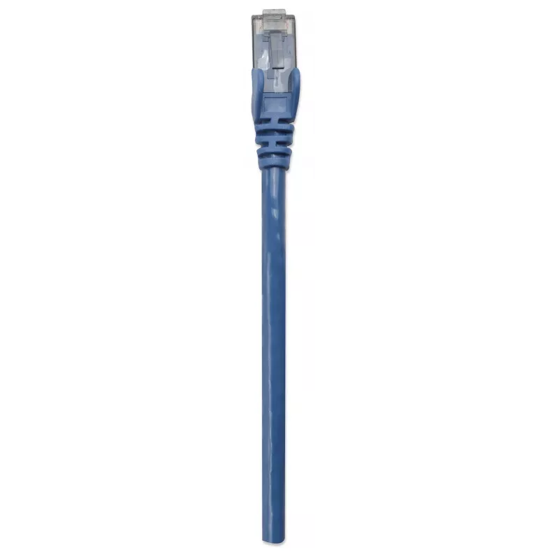 Intellinet cable de red patch, Cat6, 10 m, azul, CCA, U/UTP, PVC, RJ45, contactos dorados, protección de lengüeta, funda antiaplastamiento, garantía de por vida