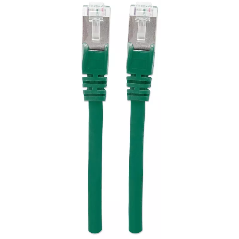 Intellinet cable de red patch, Cat6, 30 m, verde, cobre, S/FTP, LSOH/LSZH, PVC, RJ45, contactos dorados, protección de lengüeta, con alivio de tracción, garantía de por vida