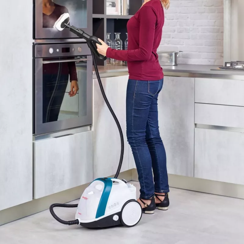 Polti Vaporetto Smart 100_B limpiador a vapor de cilindro 1500 W azul, blanco