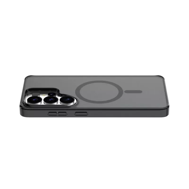 Cellularline FROSTY MAG - Galaxy S26 Ultra funda semitransparente con acabado mate y bordes de color, compatible con el ecosistema Qi2 y accesorios magnéticos para Samsung.