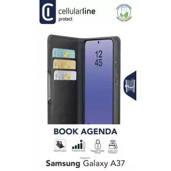 Cellularline Book Agenda 2 - Galaxy A37 funda tipo libro de piel sintética…