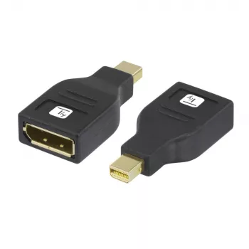 Techly IADAP DP-MDP2 adaptador de cable/adaptador DisplayPort Mini DisplayPort negro