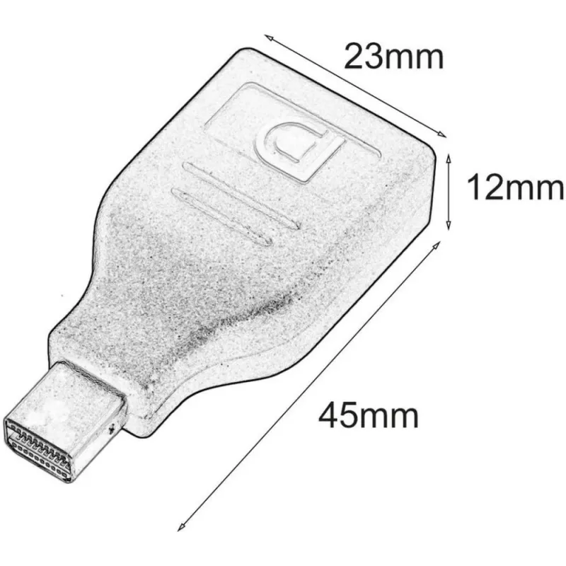 Techly IADAP DP-MDP2 adaptador de cable/adaptador DisplayPort Mini DisplayPort negro