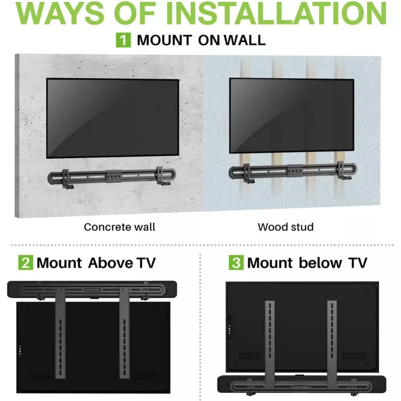 Techly soporte de pared universal para barra de sonido máx. VESA 600x400