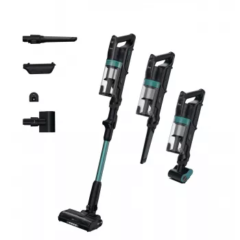 Hoover HF1P10PX 011 aspirador de batería en seco espuma, micro sin bolsa 0,7 l 165 W negro, turquesa 22 Ah