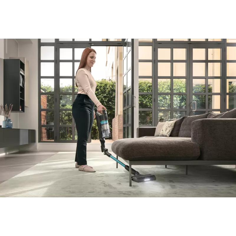Hoover HF1P10PX 011 aspirador de batería en seco espuma, micro sin bolsa 0,7 l 165 W negro, turquesa 22 Ah