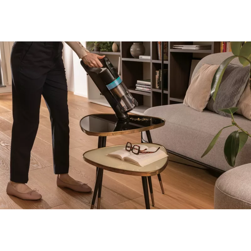Hoover HF1P10PX 011 aspirador de batería en seco espuma, micro sin bolsa 0,7 l 165 W negro, turquesa 22 Ah