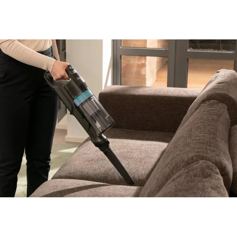 Hoover HF1P10PX 011 aspirador de batería en seco espuma, micro sin bolsa 0,7 l 165 W negro, turquesa 22 Ah
