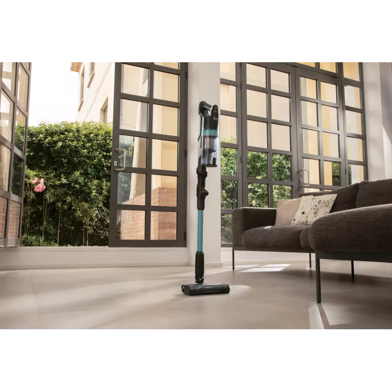 Hoover HF1P10PX 011 aspirador de batería en seco espuma, micro sin bolsa 0,7 l 165 W negro, turquesa 22 Ah