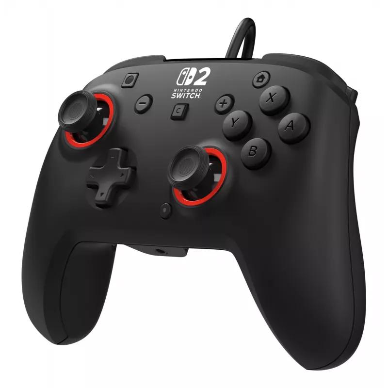 Mando de gaming con cable Turtle Beach Rematch para Nintendo Switch 2 – USB-C, cable de 3 m, botón trasero, D-Pad, Negro