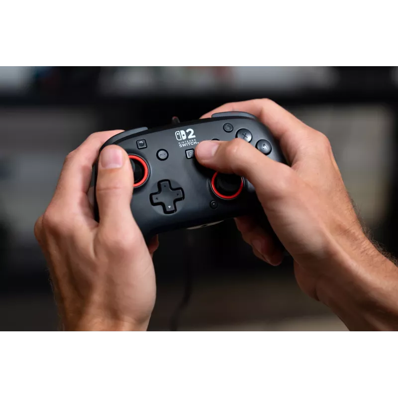 Mando de gaming con cable Turtle Beach Rematch para Nintendo Switch 2 – USB-C, cable de 3 m, botón trasero, D-Pad, Negro