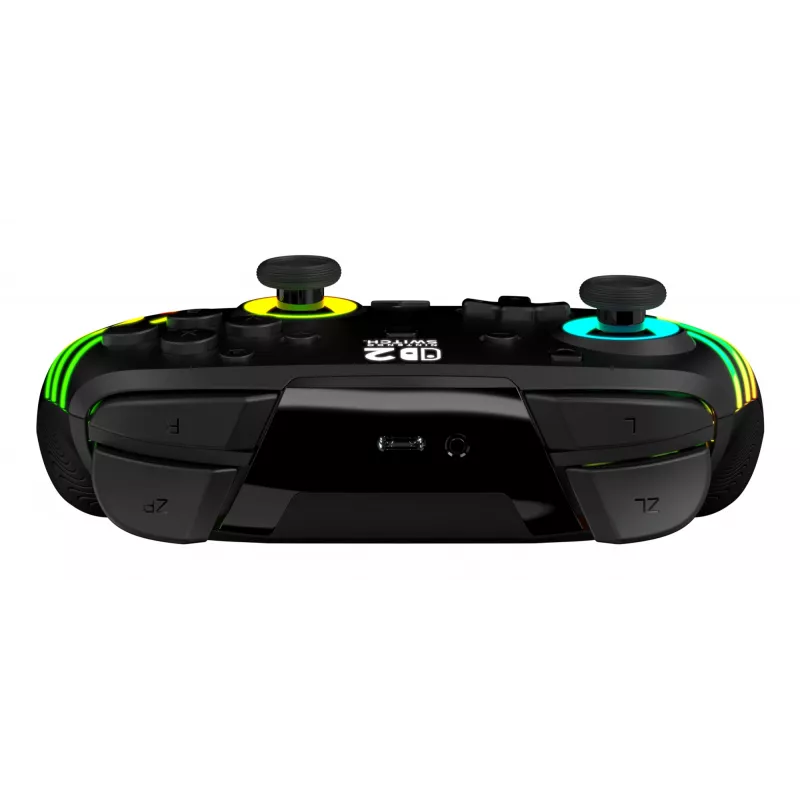 Mando de gaming RGB inalámbrico Turtle Beach Afterglow Wave Negro para Nintendo Switch 2 — Bluetooth/USB-C, batería integrada 20 h, cable de 3 m