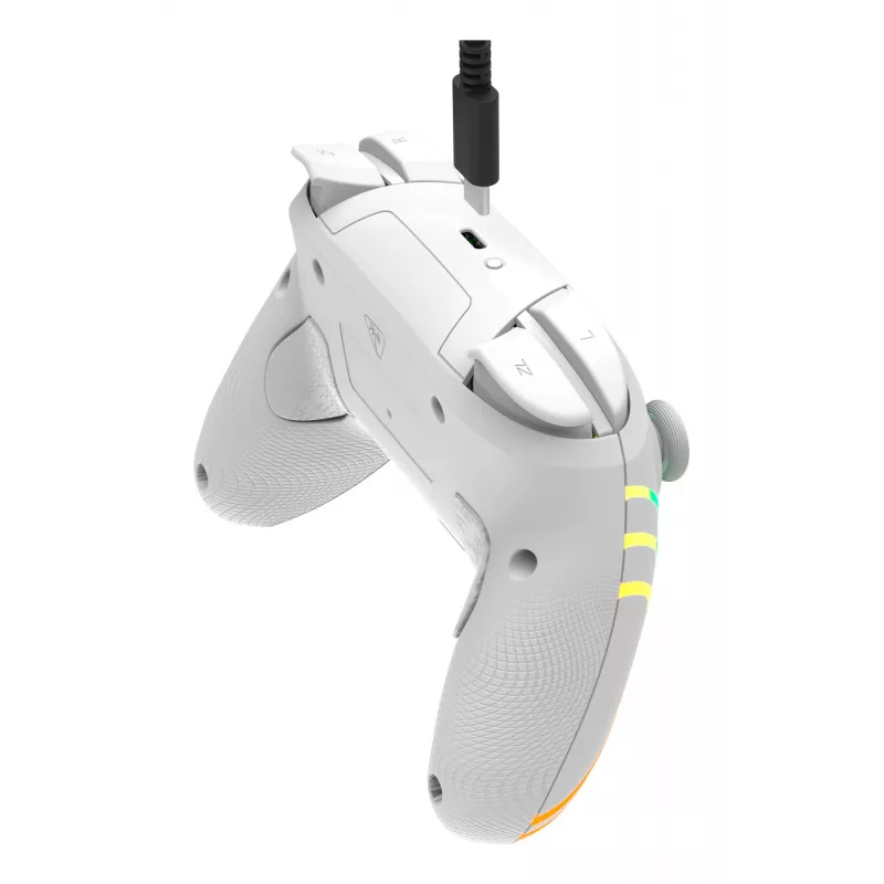 Mando de gaming RGB inalámbrico Turtle Beach Afterglow Wave Blanco para Nintendo Switch 2, Bluetooth/USB-C, batería integrada 20 h, cable de 3 m