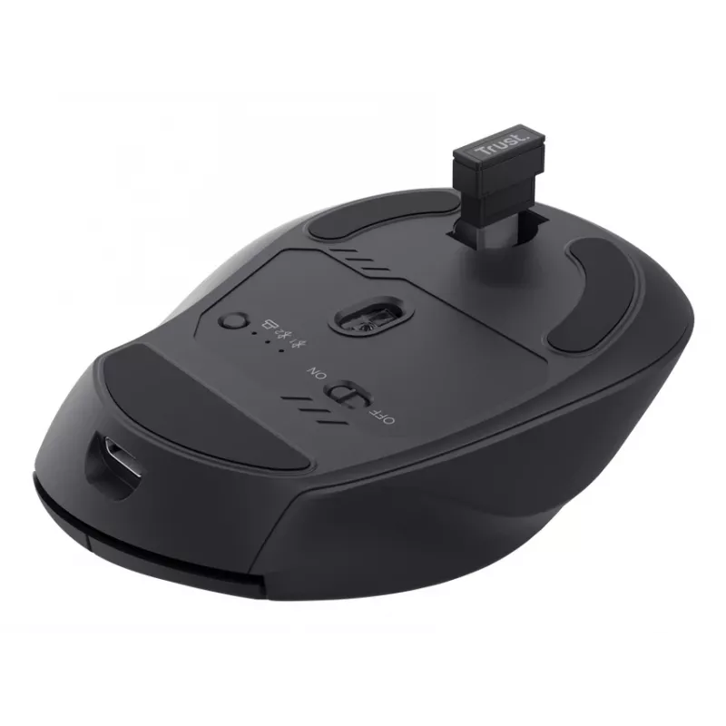 TRUST Niven ratón de oficina inalámbrico para diestros, RF + Bluetooth, 3200 DPI