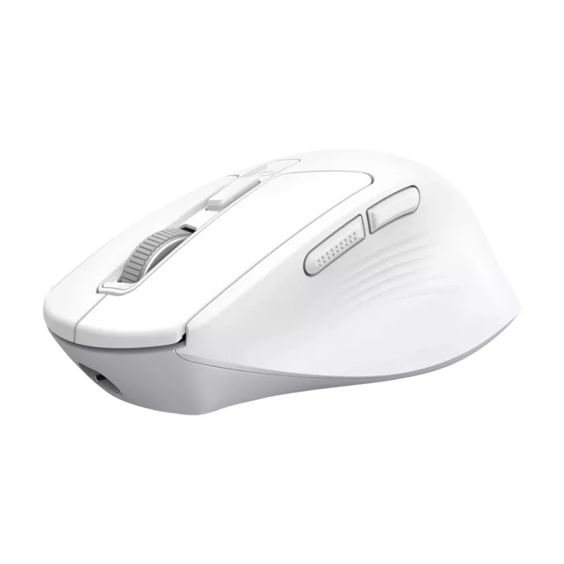 Ratón de oficina inalámbrico para diestros TRUST Niven – RF + Bluetooth, 3200 DPI, 7 botones, rueda de desplazamiento, Blanco