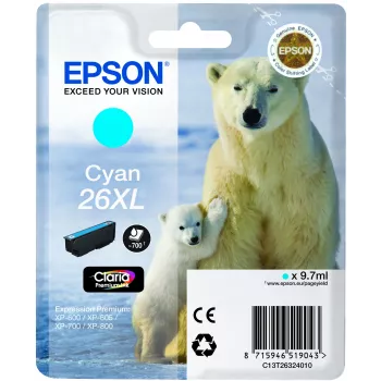 Epson Polar bear pack individual Cian 26XL Claria Premium Ink
