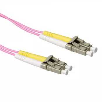ACT 0,25 m cable de conexión de fibra óptica LSZH multimodo 50/125 OM4 dúplex con conectores LC
