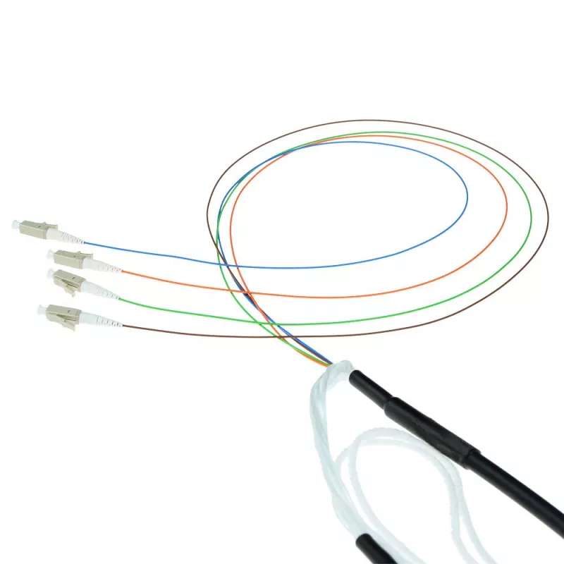 ACT 40 metros cable monomodo 9/125 OS2 para interior/exterior cuádruple con conectores LC
