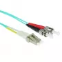 ACT 1,5 metros cable de conexión de fibra óptica LSZH multimodo 50/125 OM3 dúplex con conectores LC y ST