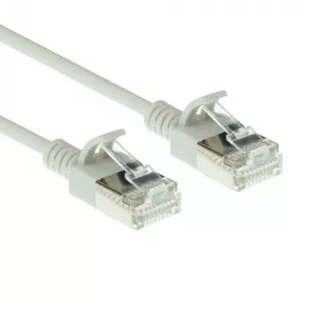 ACT Cable de conexión slimline snagless gris de 3 metros LSZH U/FTP CAT6A para centro de datos con conectores RJ45