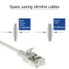 ACT Cable de conexión slimline snagless gris de 3 metros LSZH U/FTP CAT6A para centro de datos con conectores RJ45