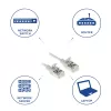 ACT Cable de conexión slimline snagless gris de 3 metros LSZH U/FTP CAT6A para centro de datos con conectores RJ45