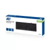 ACT Teclado business USB (Qwerty/US-Layout), Full-Size (100 %), con cable, USB, membrana, QWERTY, negro