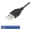 ACT Teclado business USB (Qwerty/US-Layout), Full-Size (100 %), con cable, USB, membrana, QWERTY, negro
