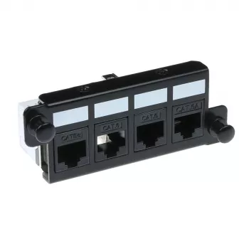Adaptador ACT FA2057 para 4 x Keystone UTP negro