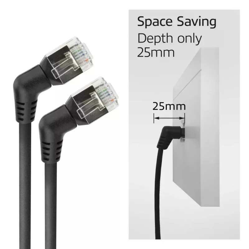 Cable de red ACT DD1901 Cat6 U/FTP (STP) 1 m RJ-45 negro