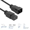 Cable de alimentación ACT C20–C21 IEC60320 negro 2 m, 250 V 16 A