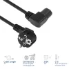 ACT Cable de alimentación conector de red CEE7/7 macho (acodado) – C15 (acodado a la izquierda) IEC60320 negro 1 m